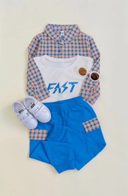 ست جلیغه پیراهن شلوار پسرانه کد 132