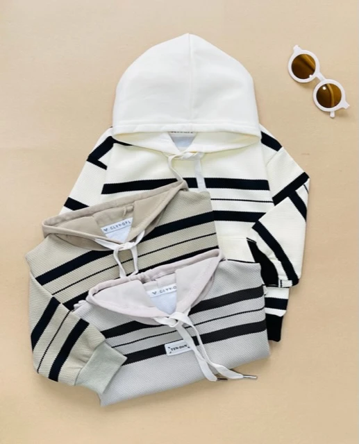 هودی راه راه کلاهدار کد206